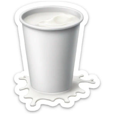 Spilled milk cup sticker