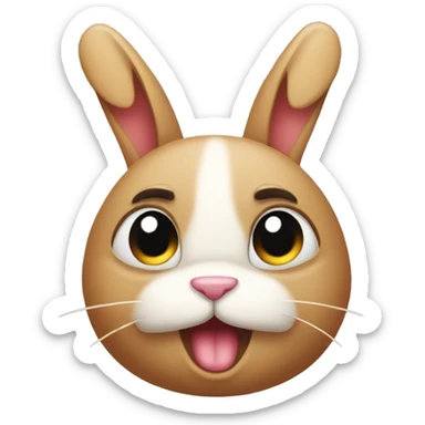 bunny unhappy sticker