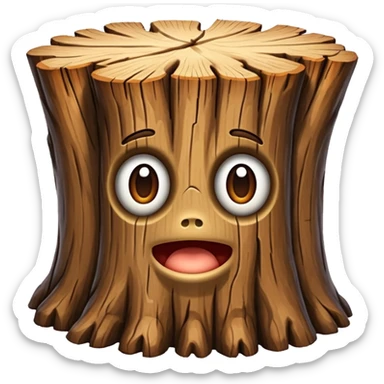 create a dnd style thick_tree_trunk.png using 48x48 pixels size sticker