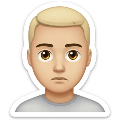 not so confident man, a bit sad sticker