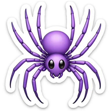 simple cute spider single colored lavender purple sticker