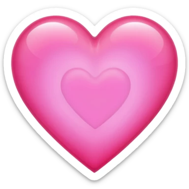 A glowing pink heart. Make it glow like crazy. Very bright and intense. More glow. Illuminated by a very bright light bring it sticker