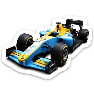 fernando alonsos renault r25 formula 1 car sticker