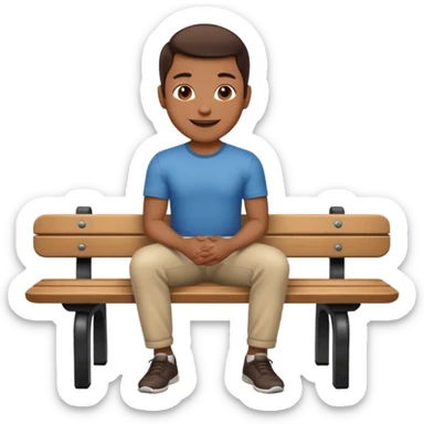 uma pessoa sentada em uma mesa. SENTADA em cima da mesa, como se a mesa fosse um banco sticker