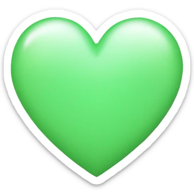 Light green heart sticker