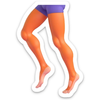 human leg showing calf muscle sticker