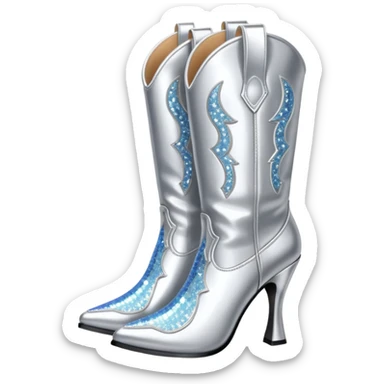 Disco cowgirl boots sticker