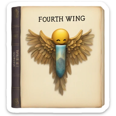 A book titled fourth wing  sticker