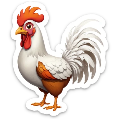 Heihei the rooster from Moana, silly chicken with big eyes sticker