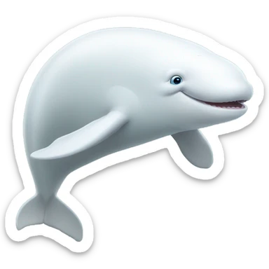 Beluga whale animated  sticker
