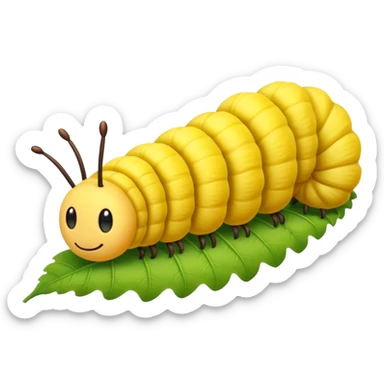 yellow caterpillar sticker