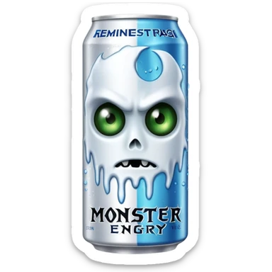Monster branco bebida energética  sticker