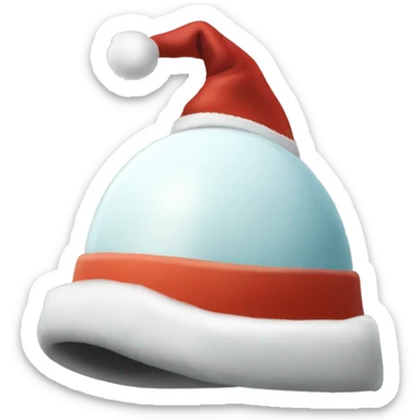 igloo xmas santa hat sticker