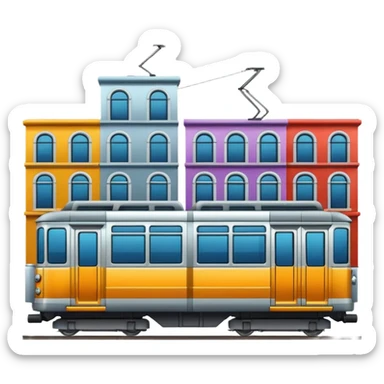 tram with city sticker