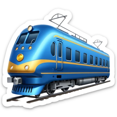 blue passenger train sticker