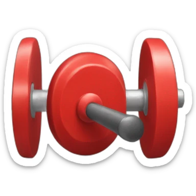 red dumbell sticker