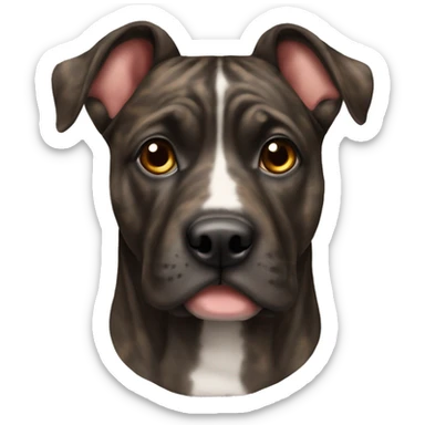 Brindle came corso with pointed ears sticker