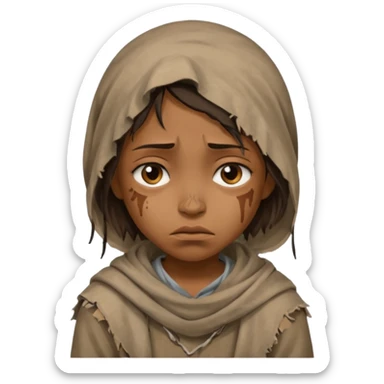 beggar girl sticker