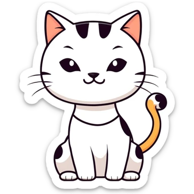 Cat wearing a crop top  sticker