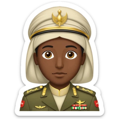 Saudi Arabian soldier in traditional military uniform sticker