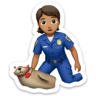 National Oceanic and Atmospheric Administration rescue workers rescue a seal sticker