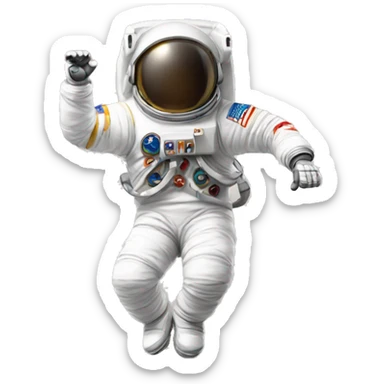 Dancing astronaut sticker