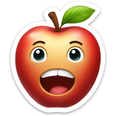 Cute Apple with dimple  sticker