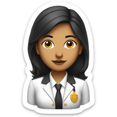 Indian girl lawyer in uniform sticker