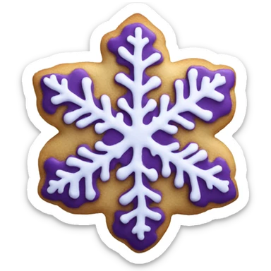 Purple snowflake cookie sticker