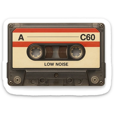 retro cassette tape sticker