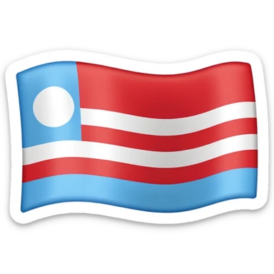 Upside down of Luxembourg's flag sticker