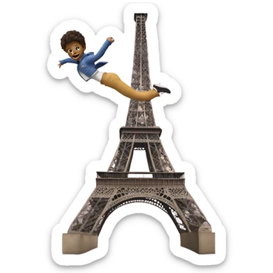 Me jumping over the eiffel tower sticker