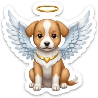 Dog with angel wings  sticker