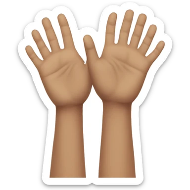 Two hands reaching each other sticker