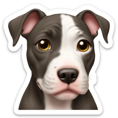 Pitbull puppy sticker