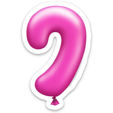 pink-balloon-shaped-like-number-one sticker