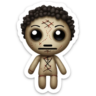 Traditional Voodoo doll  sticker