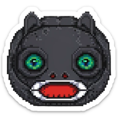 sackface with patches, buttons for eyes, and detailed zipper mouth sticker