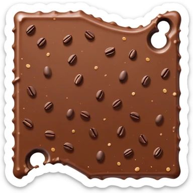Milk chocolate bark with espresso beans  sticker