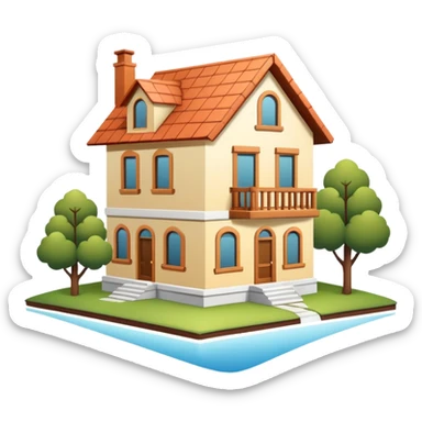 Make a simple upside down house in 2d with a black background and white lines sticker