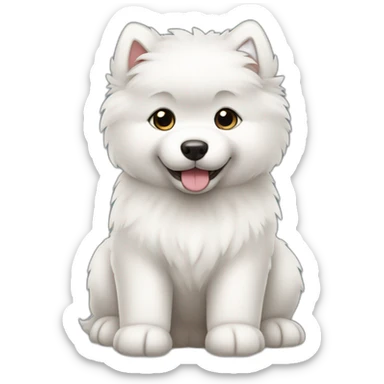 samoyed puppy full body sticker