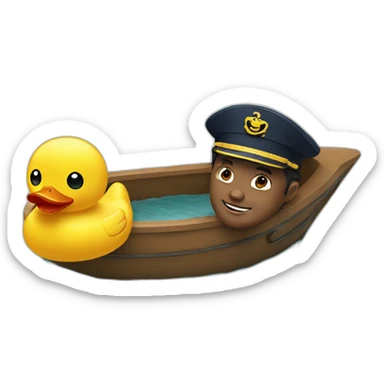 Ships captain using a rubber duck sticker