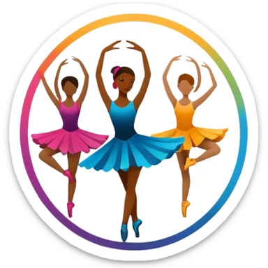 A dance logo that says Lanier Dance Ensemble  sticker