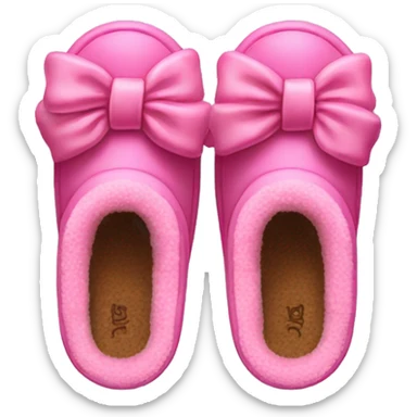 Pink Ugg slippers bows  sticker