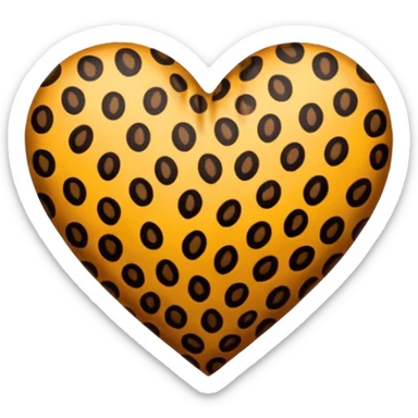 Cuore leopardato pelo sticker