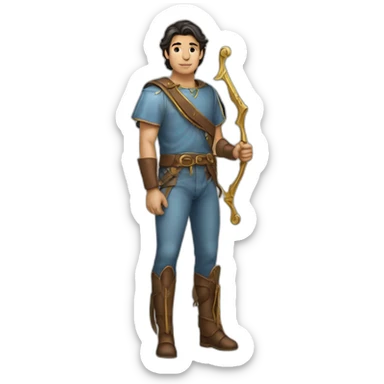 male sagittarius from zodiac full body  detailed sticker