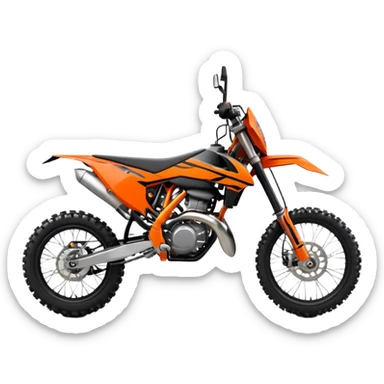 black ktm dirtbike sticker