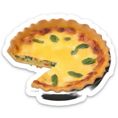 quiche in skillet sticker