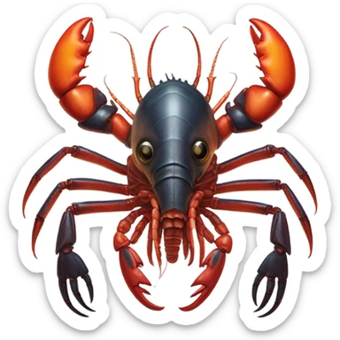a alien male humman hybrid lobster alien sticker