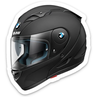 Black BMW bike helmet sticker